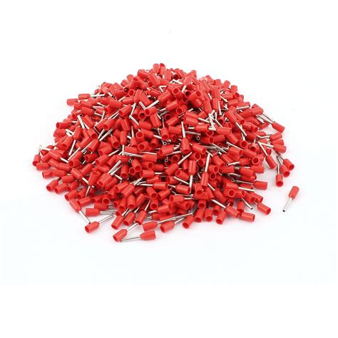 Uxcell AWG 22 Wire Copper Crimp Insulated Pin End Ferrules Terminal ...