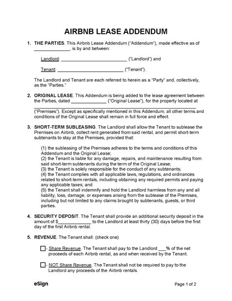 Free Lease Addendum Templates (21) | PDF | Word