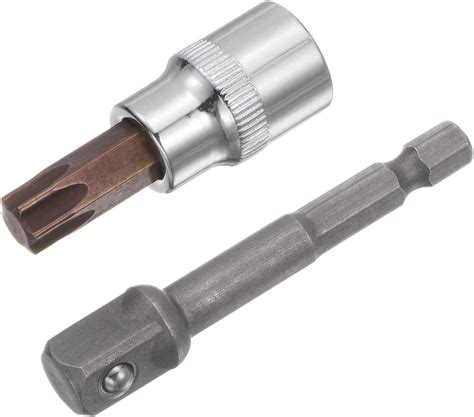 sourcing map T50 Torx Bit Socket, 3/8" Square Drive CR-V Sockets, S2 Steel Bits 1.89" Length ...