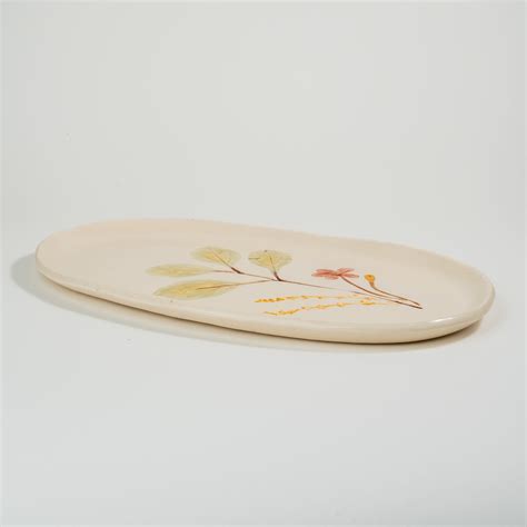 Pressed Petals Platter | 12 Inches | Saffron Sparkle – Lagavi