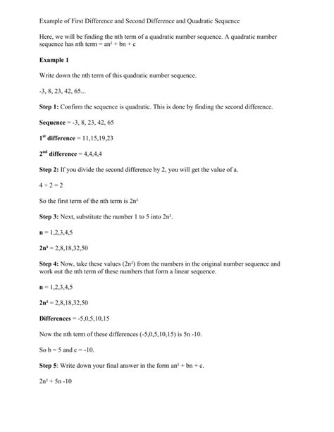 Image result for Second Difference Test Math