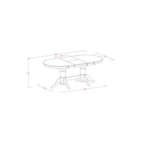 Buy East West Furniture East-West Furniture VAEL7-LWH-07 7-Piece small ...