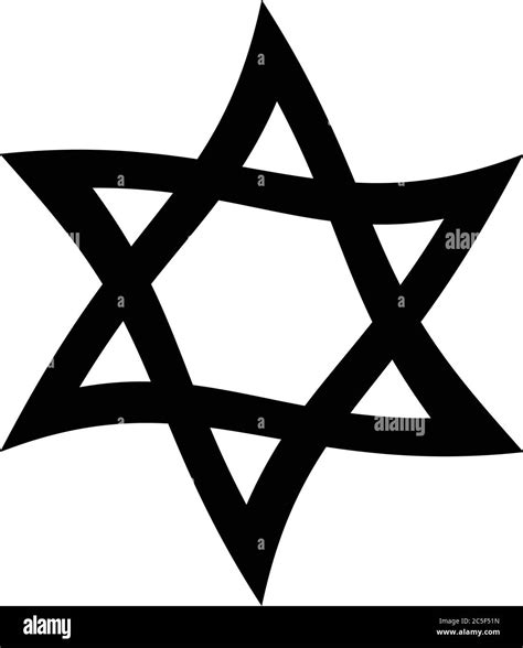 Jewish star of David icon Jewish tradition biblical symbol isolated ...