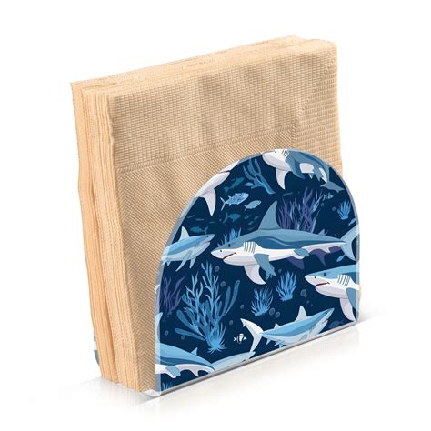 Sharks Coral Seaweed Napkin Holder for Table 2 Pcs Acrylic Clear Tissue ...