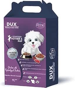 DUX Premium Puppy Food, Starter, Chicken with hydrolyzed Formula Net ...