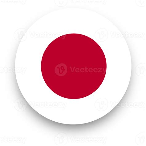 Official flag of Japan in circle shape. Nation flag illustration. 15698729 PNG