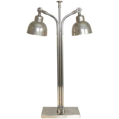 2ft. Silver Stainless Steel Desk Lamp with Dual Shades | Michaels