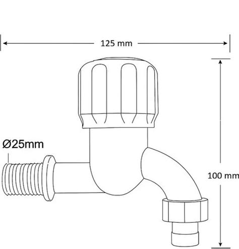 Watertec by WATERTEC Plus Series Washing Machine Tap with 20mm & 25mm ...