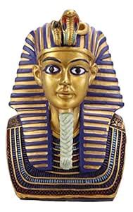Ebros Golden Cobra and Vulture Mask of Pharaoh Egyptian King TUT Bust ...