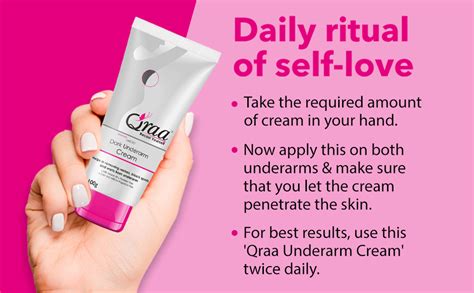 Buy Qraa Advanced Lacto Dark Underarm Cream, 100g For even toned ...