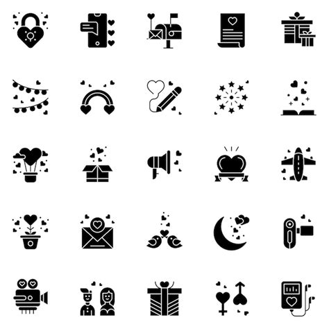 Hochzeit Icon Pack Trauung iconsVector Illustration | Premium Vektor