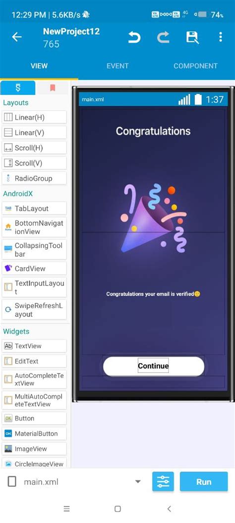 Sketchub • Congratulations Activity UI