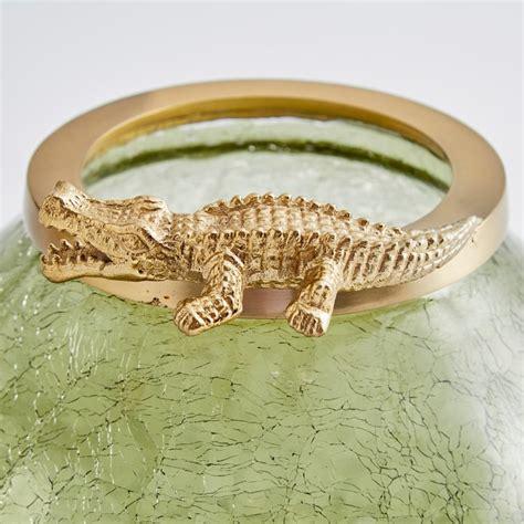 Buy Tropical Paradise Glass Crackle Crocodile Vase from Home Centre at ...