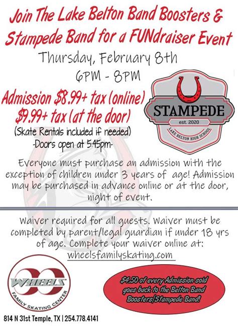 Spirit Night at Wheels Family Skating, Wheels Family Skating - Temple ...