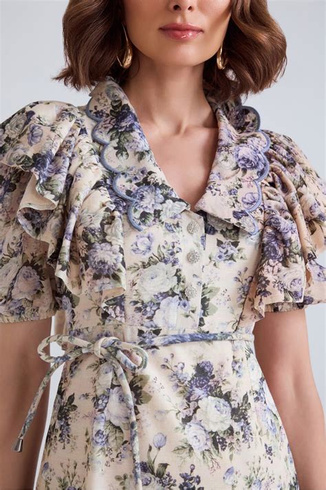 Eden Floral Cotton Mini Dress – Zabella