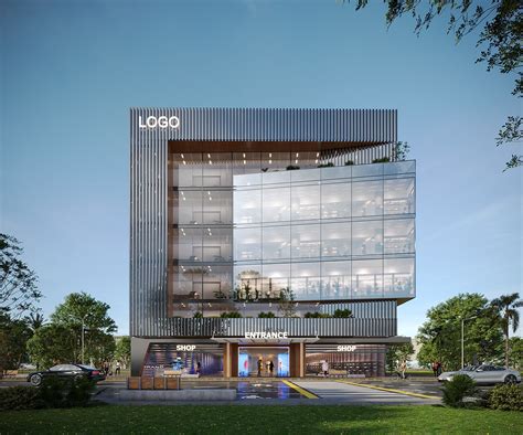 Admin Building - Amr Samak | Facade architecture design, Commercial design exterior, Facade ...