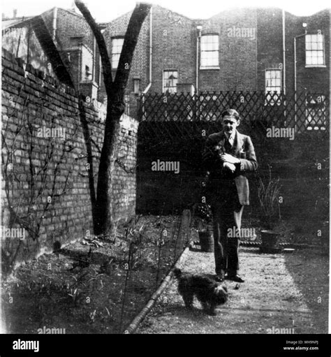 Thomas Stearns Eliot 1888-1965 in garden of Cherter Terrace with Polly ...