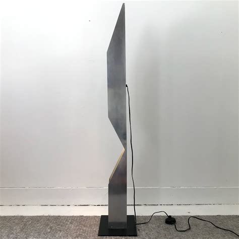 Modernist Chrome Pillar Floor Lamp