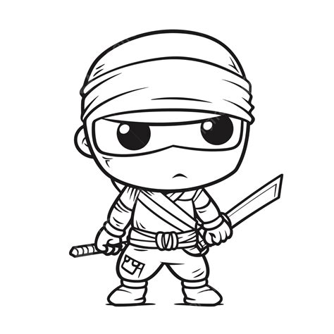 Cute Ninja Coloring Pages