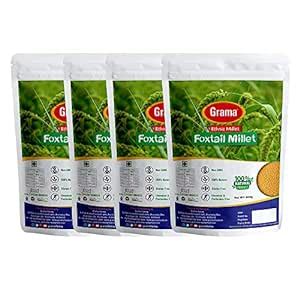 Grama Foxtail Millet Natural Grains, 2kg (500g x 4 Packs) - (Kaon ...
