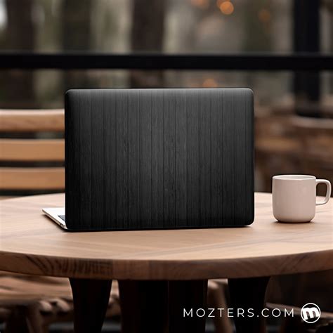 Black Wood Laptop Skins - Mozters