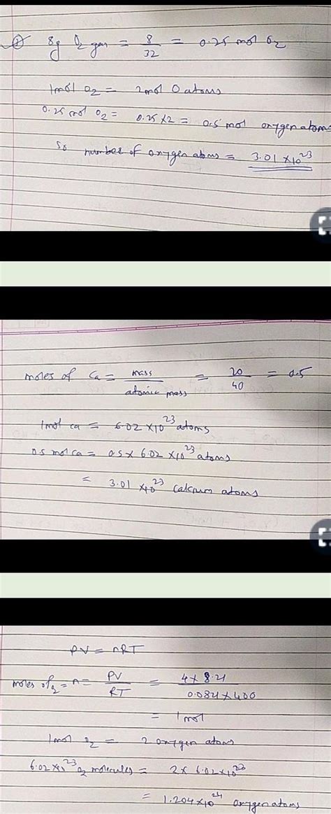 2 A container consists of o, gas at 4 atm pressure and 400 K. If the ...