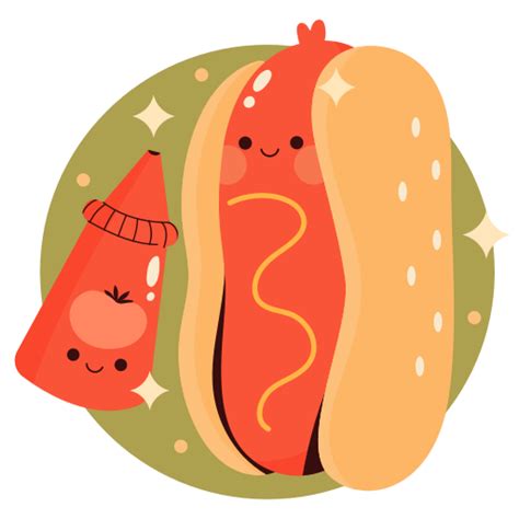 Hot dog Stickers - Free food and restaurant Stickers