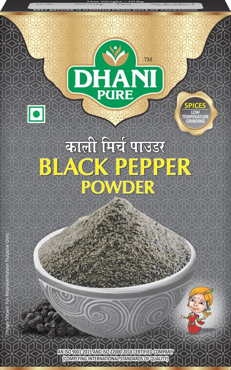 Black Pepper Powder - Dhani Pure Spices