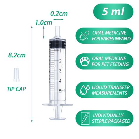 Snapklik.com : 5ml Syringe For Liquid, Oral, Scientific Labs ...