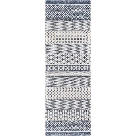Livabliss La Casa 3 X 8 (ft) Dark Blue Indoor Medallion Global Area Rug ...