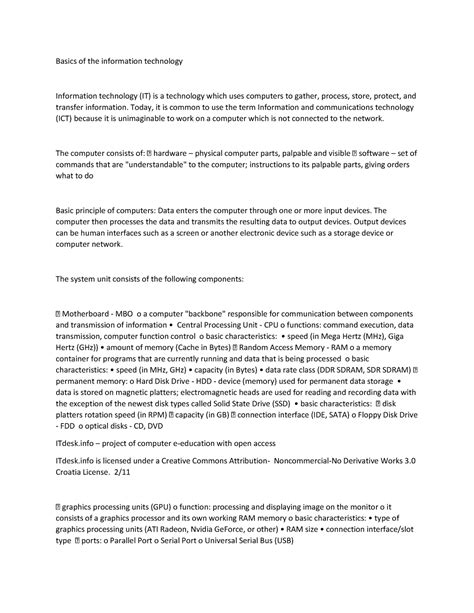 Information Technology Basics 的图像结果