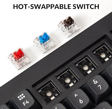 Keychron V1 75% Wired Mechanical Keyboard, QMK/VIA Programmable, Hot-s ...