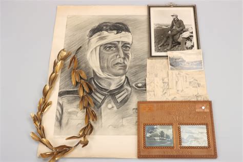 ratisbon's | Wehrmacht lot of postcards, photos and a painting ...
