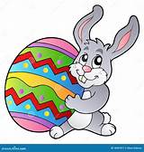 Cartoon Bunny Holding Easter Egg Stock Vector - Image: 18507011