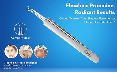 Beauté Secrets Acne Extractor Kit, Blackhead Tweezers and Needle ...