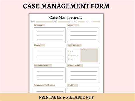 Image result for Case Management Notes Form