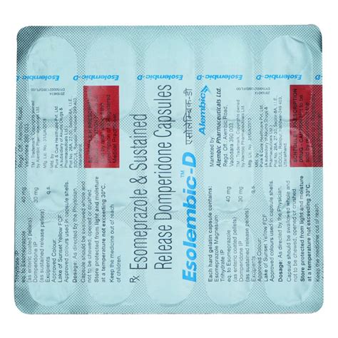 Esolembic D Capsule | Uses, Side Effects, Price | Apollo Pharmacy
