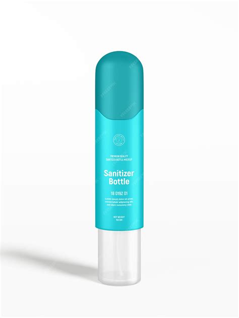 Premium PSD | Transparent hand sanitizer pump bottle mockup