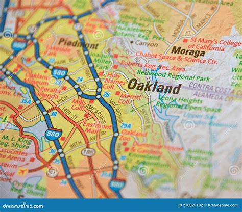 Map Image of Oakland California Editorial Photography - Image of costa, redwood: 270329102
