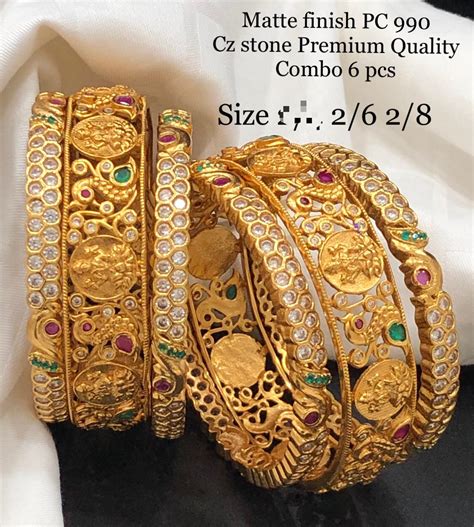 Matte Finish Premium Quality Bangles - Indian Jewelry Designs