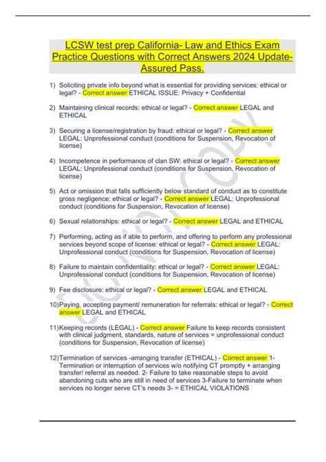 Image result for LCSW Practice Test