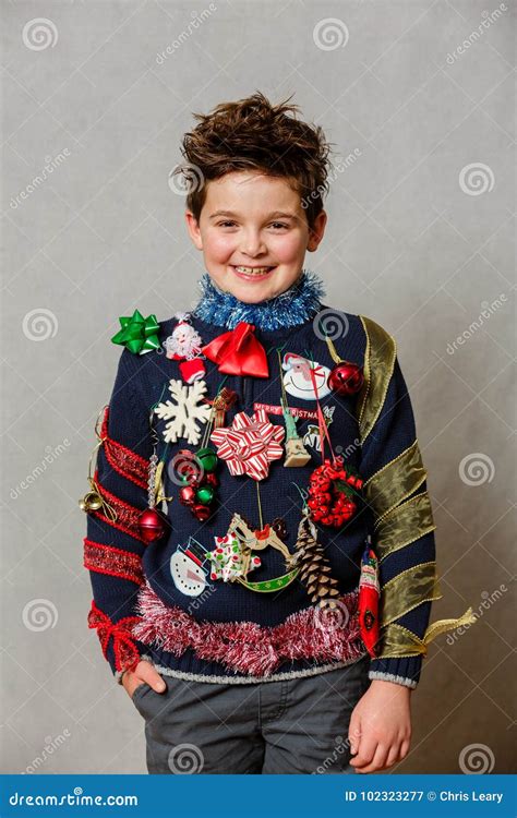 Homemade Ugly Christmas Sweater Stock Image - Image of christmas ...
