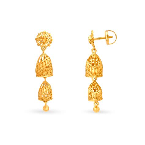 Opulent Cascading Gold Jhumka
