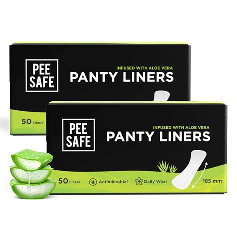 Buy Pee Safe Panty Liners For Women Daily Use with Aloe Vera - 100 ...