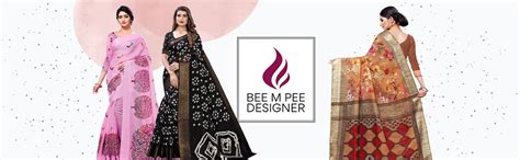 Bee M Pee Designer Printed Collection Blend Cotton Sarees for Women ...