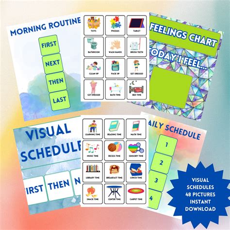 Printable Visual Schedule for Autism, Visual Schedule for Students ...