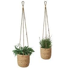 zPlant Pots Multi Colour Plant Container Set Pack of 3, Plastic Hanging ...