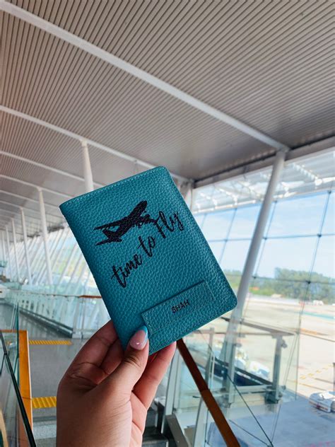 Genuine Leather Turquoise Passport Cover | TPC Gifts