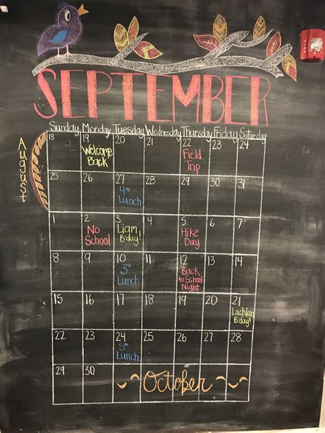 September Whiteboard Calendar Ideas - Calendar Productivity Hacks