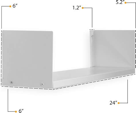 Buy Wallniture Libro Floating Shelves U Shape Metal Wall Shelf Bookcase ...